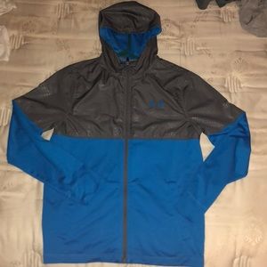 Under armor hoodie w/ reflective grey upper